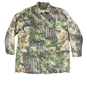 Duxbak Hunting Jacket Vintage RealTree Camo Quilted Lined Mens XL Camouflage